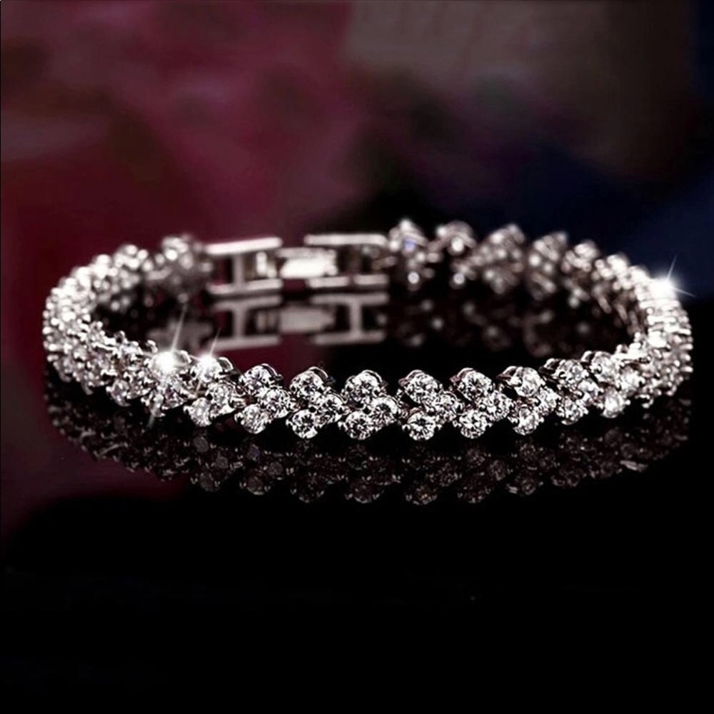Stunning Crystal Tennis Bracelet